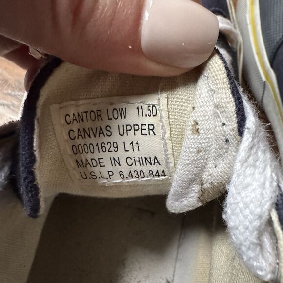 Polo Ralph Lauren Cantor Low Canvas Shoe Men's Size 11.5D Blue - Picture 13 of 13